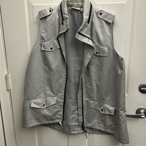 Chico's Zenergy Zip Front Hidden Hood Vest. Size3.